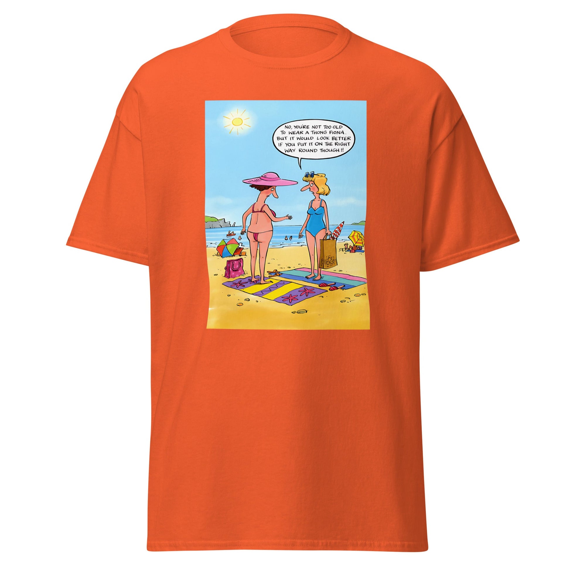 Wrong Thong | Meme T-Shirt - Orange - T-Shirts Online