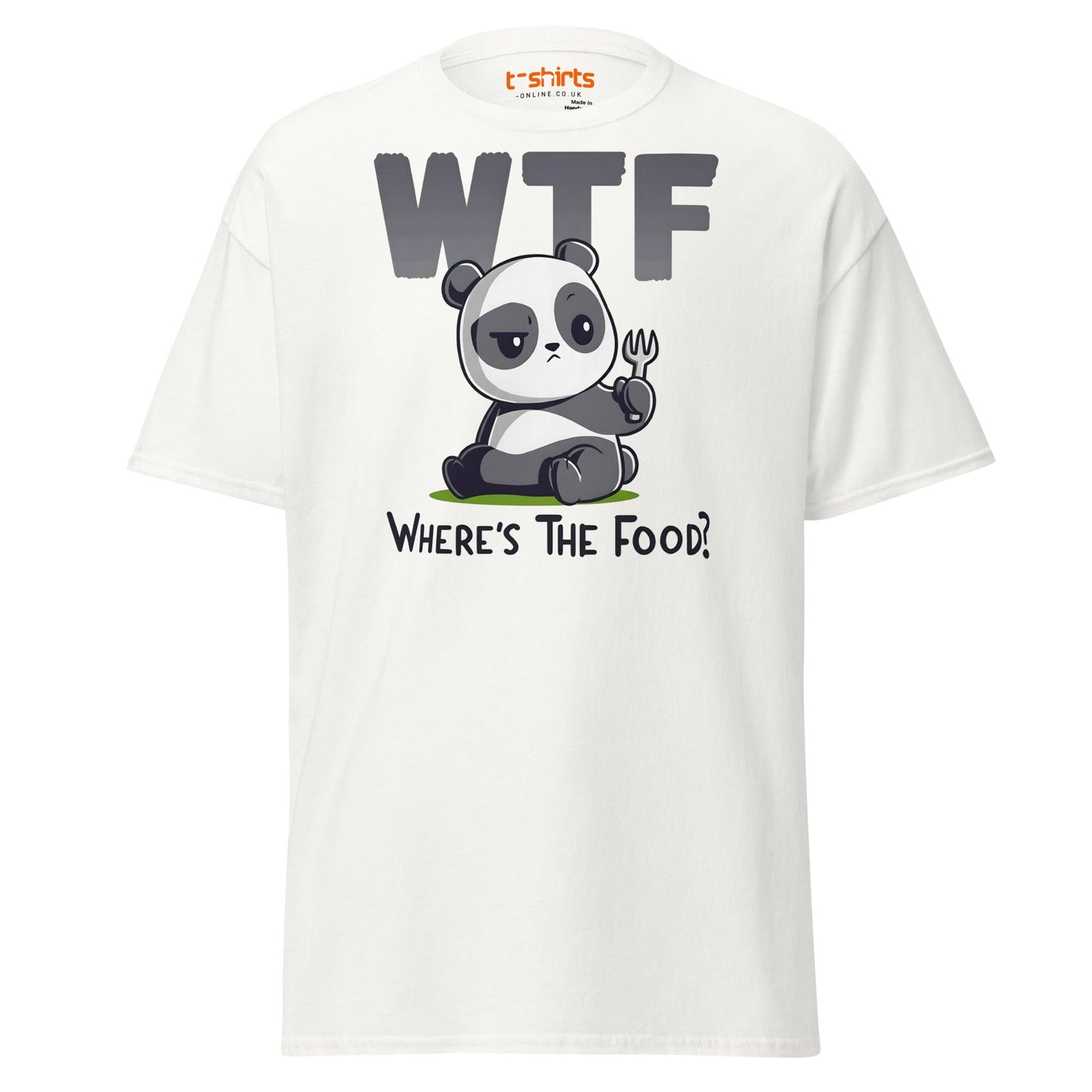 WTF Panda T-Shirt | Funny Where’s The Food Tee - White - T-Shirts Online