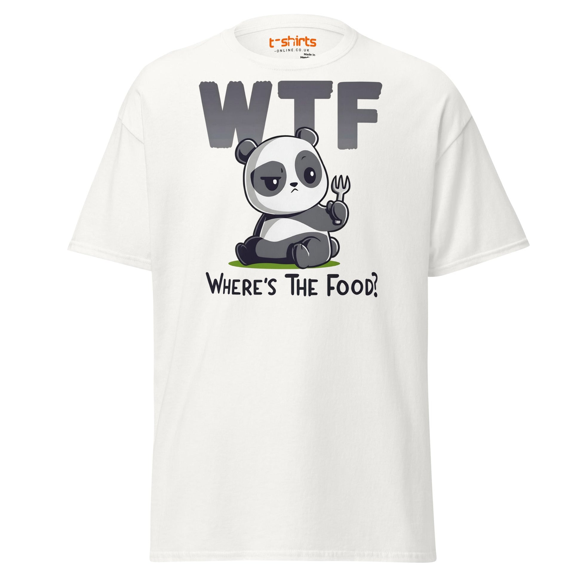 WTF Panda T-Shirt | Funny Where’s The Food Tee - White - T-Shirts Online