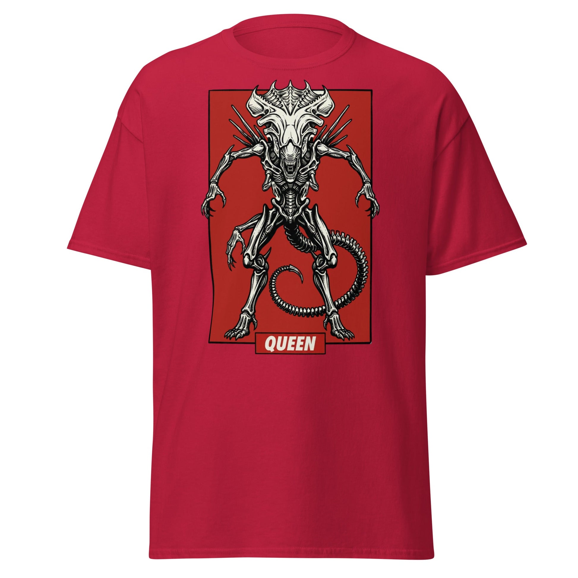 Xenomorph Queen T-Shirt - Sci - Fi Horror Alien Graphic Tee - Cardinal - T-Shirts Online
