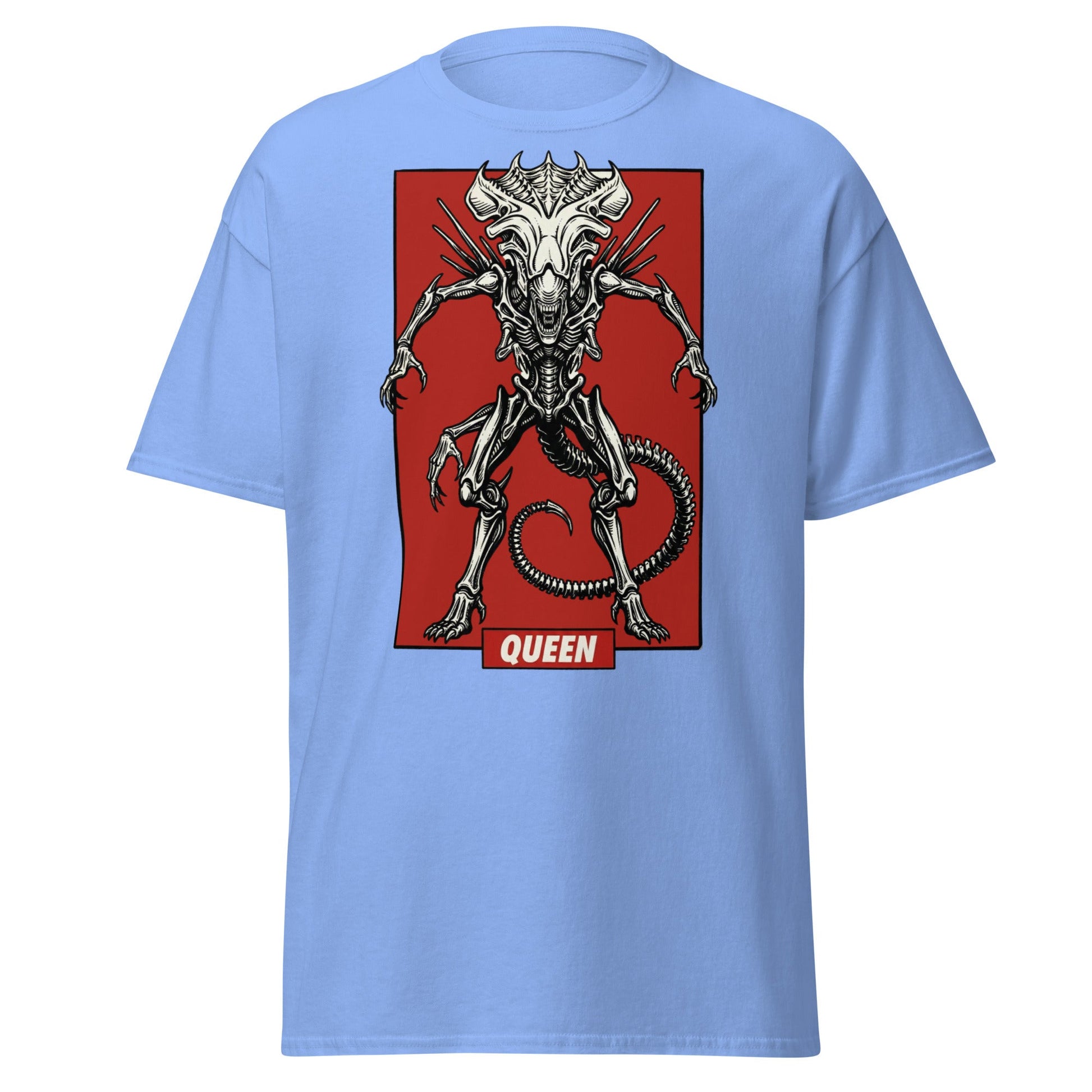 Xenomorph Queen T-Shirt - Sci - Fi Horror Alien Graphic Tee - Carolina Blue - T-Shirts Online