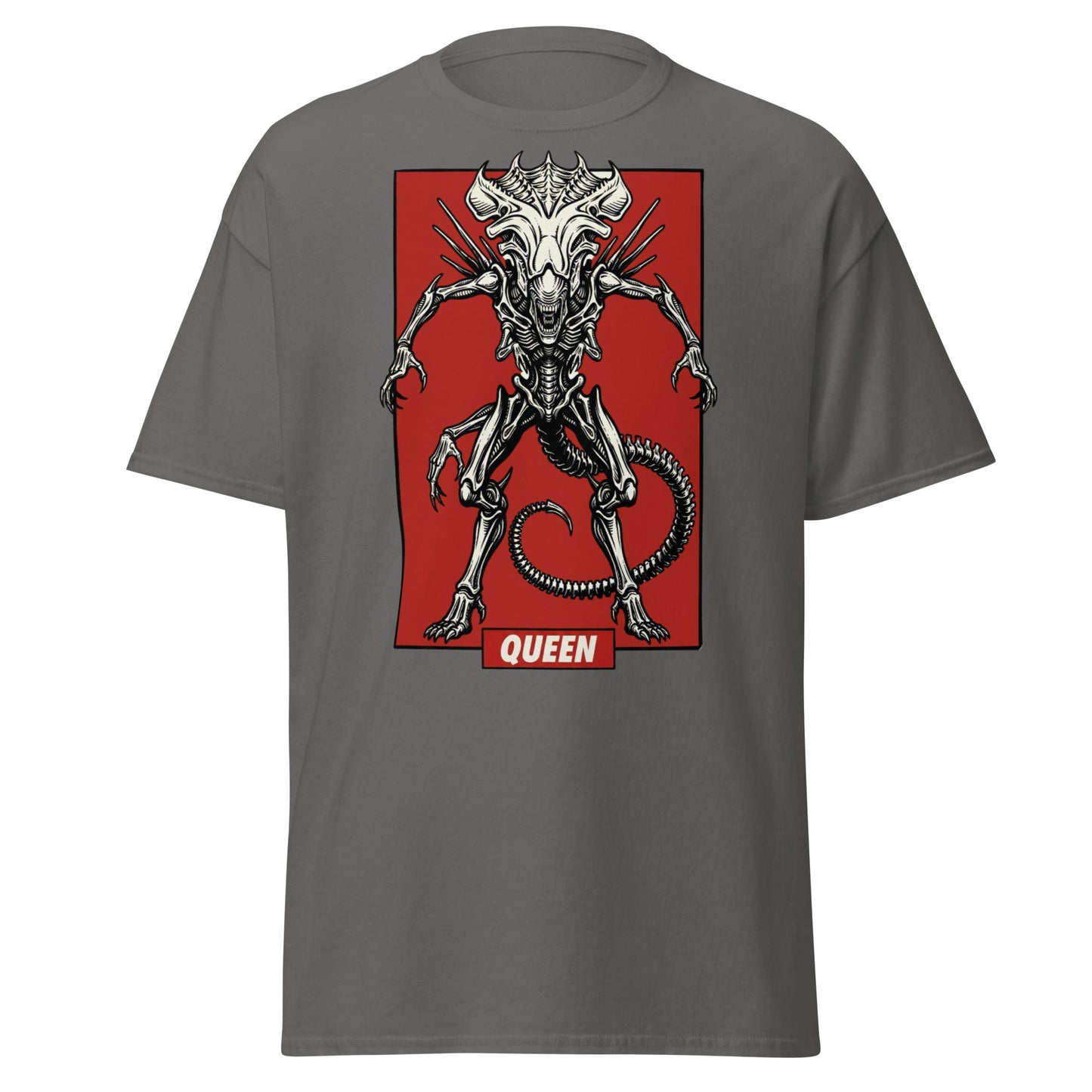 Xenomorph Queen T-Shirt - Sci - Fi Horror Alien Graphic Tee - Charcoal - T-Shirts Online