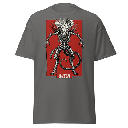 Xenomorph Queen T-Shirt - Sci - Fi Horror Alien Graphic Tee - Charcoal - T-Shirts Online