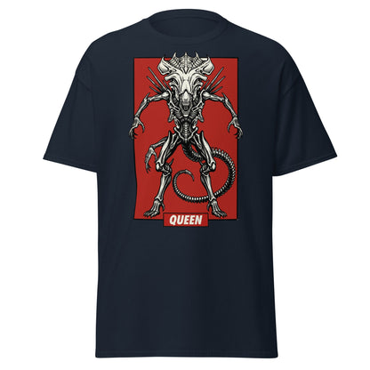 Xenomorph Queen T-Shirt - Sci - Fi Horror Alien Graphic Tee - Navy - T-Shirts Online