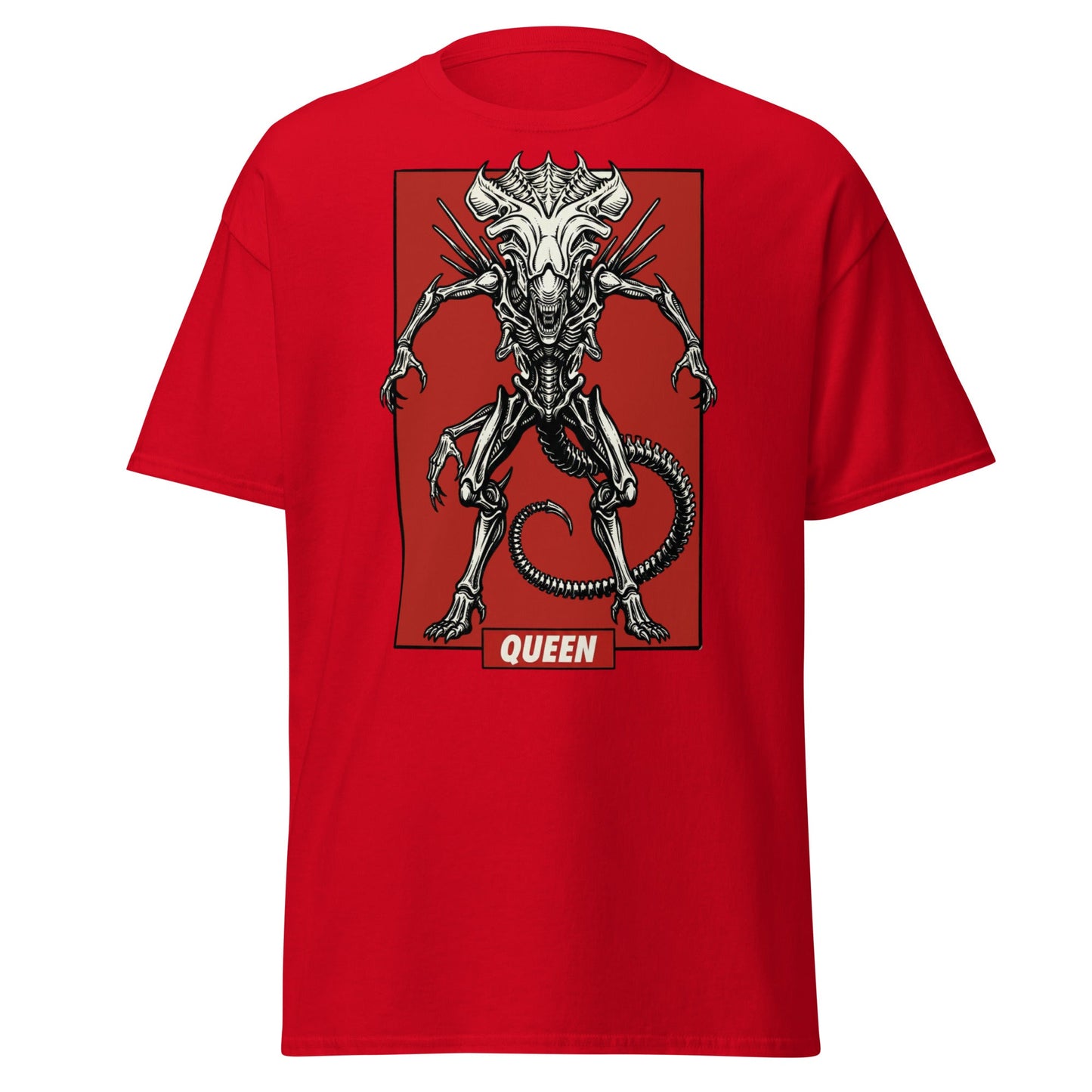 Xenomorph Queen T-Shirt - Sci - Fi Horror Alien Graphic Tee - Red - T-Shirts Online