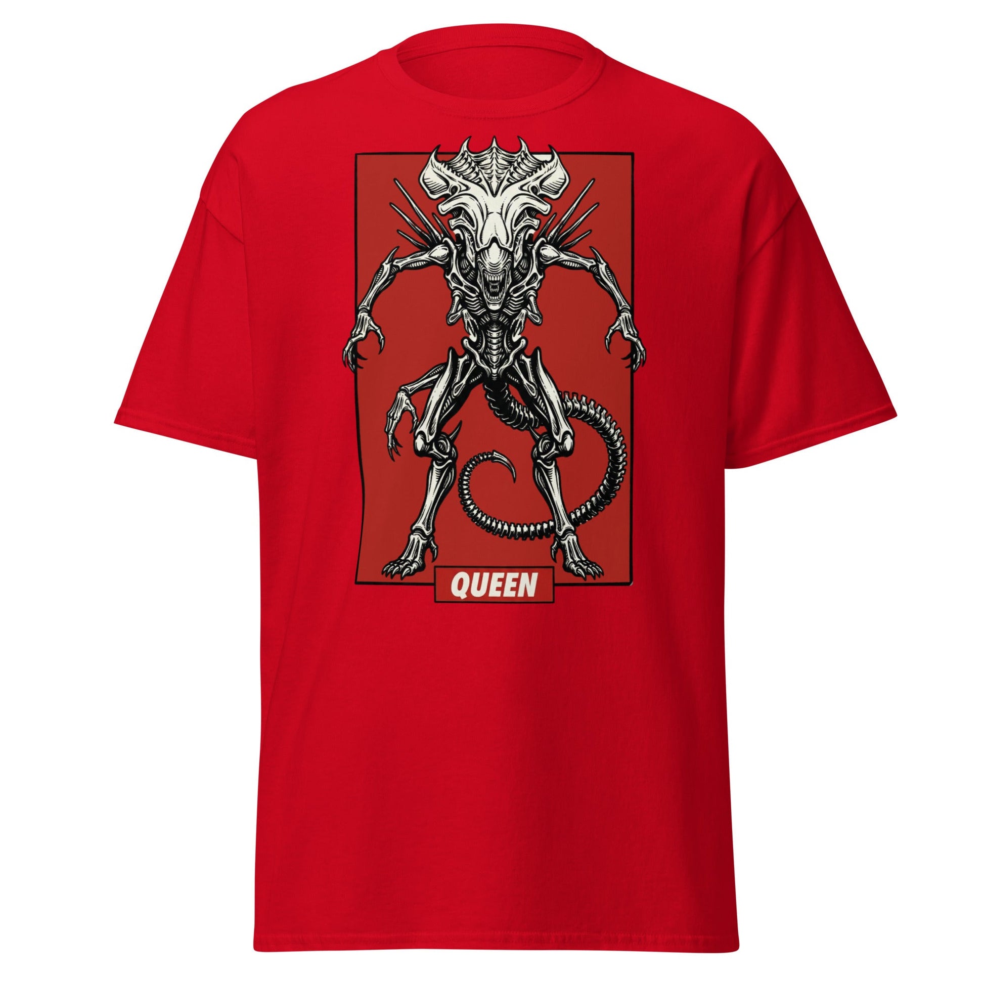 Xenomorph Queen T-Shirt - Sci - Fi Horror Alien Graphic Tee - Red - T-Shirts Online