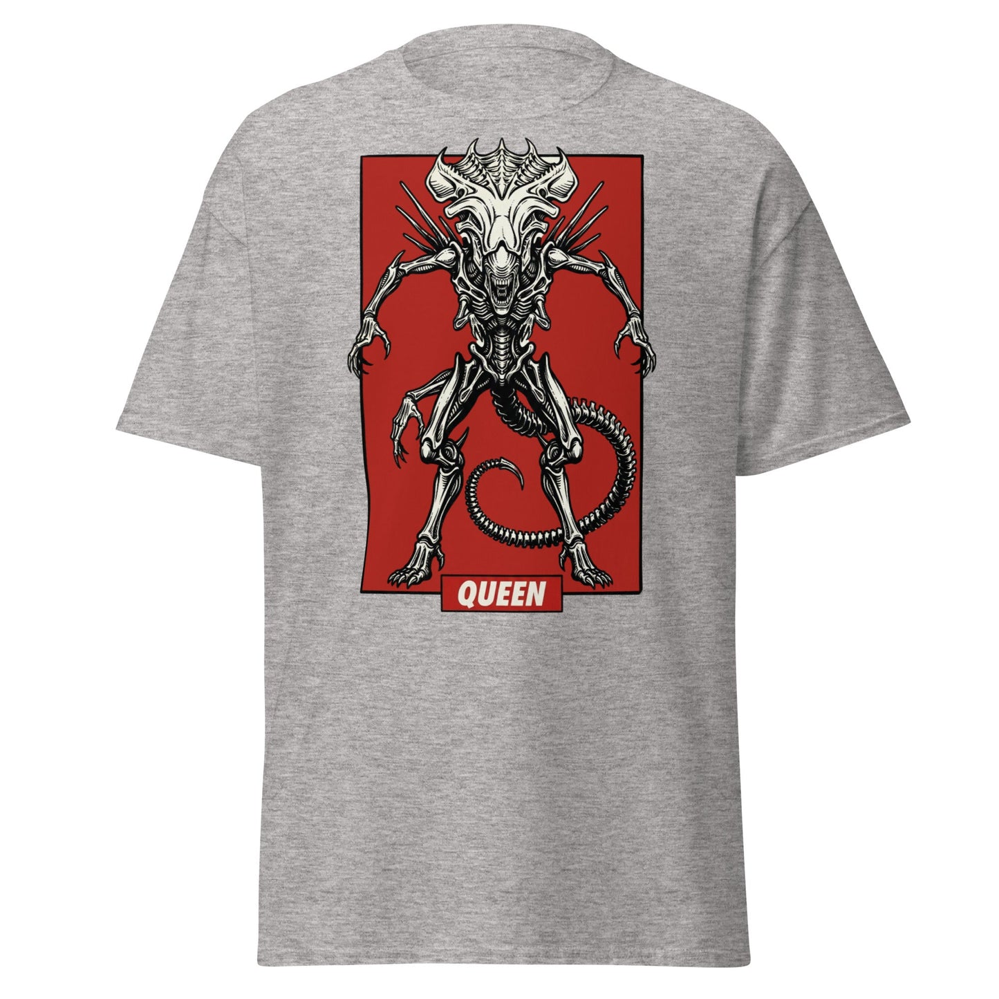 Xenomorph Queen T-Shirt - Sci - Fi Horror Alien Graphic Tee - Sport Grey - T-Shirts Online