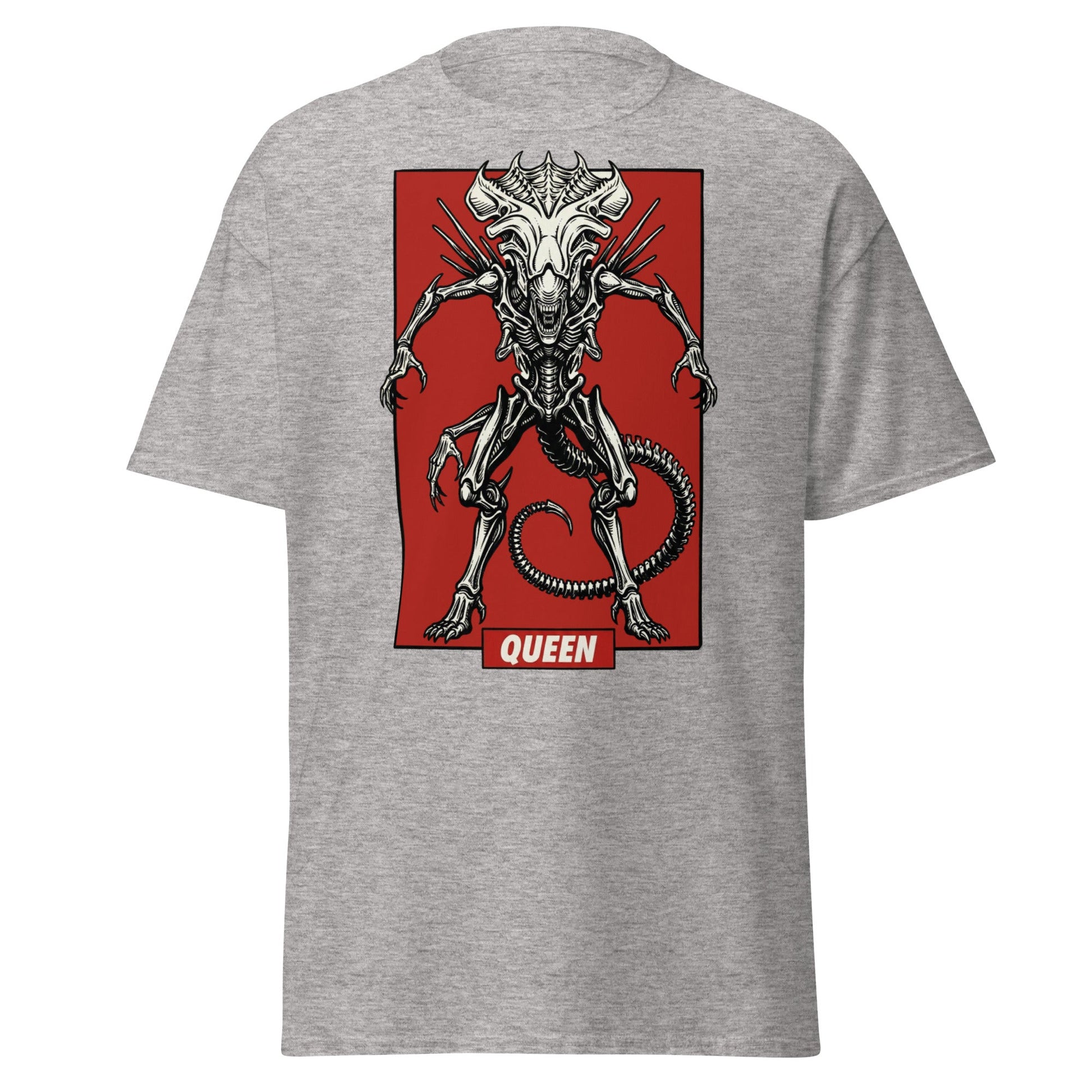 Xenomorph Queen T-Shirt - Sci - Fi Horror Alien Graphic Tee - Sport Grey - T-Shirts Online