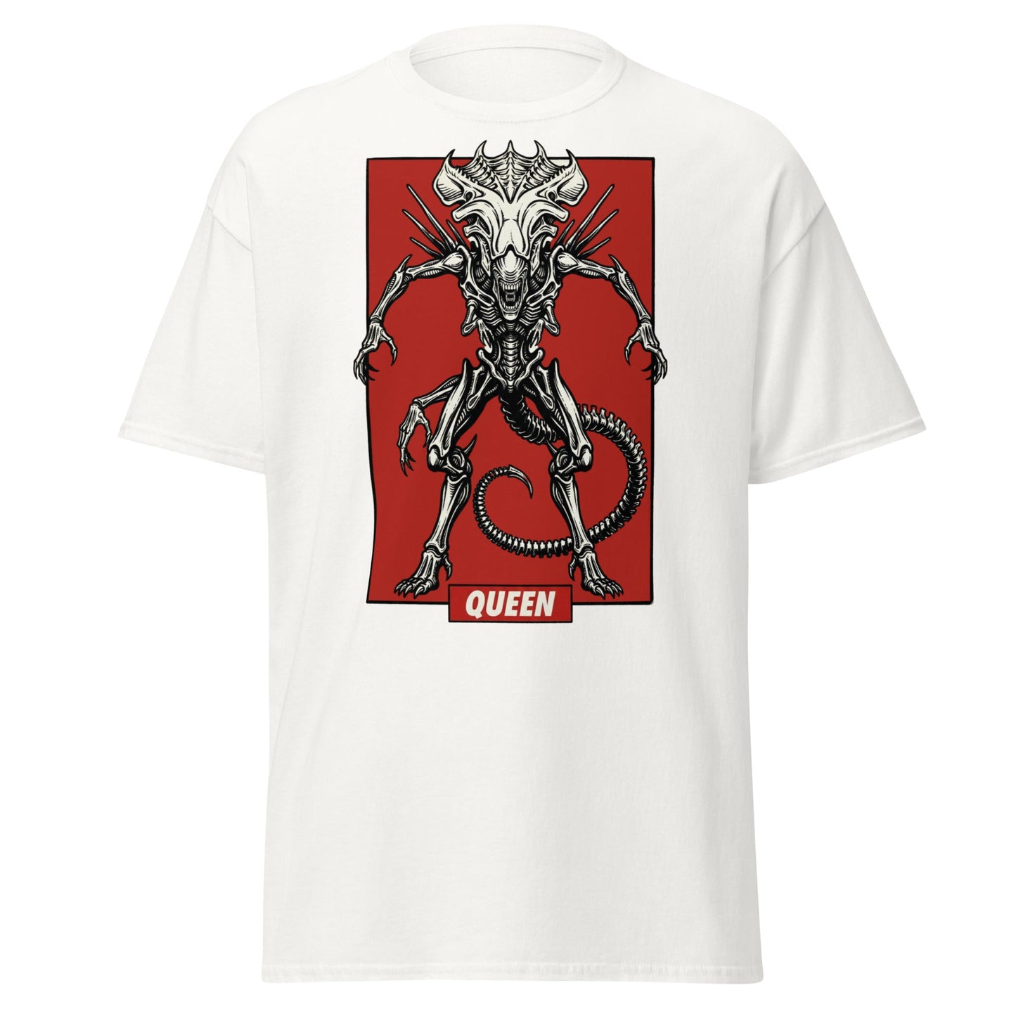 Xenomorph Queen T-Shirt - Sci - Fi Horror Alien Graphic Tee - White - T-Shirts Online