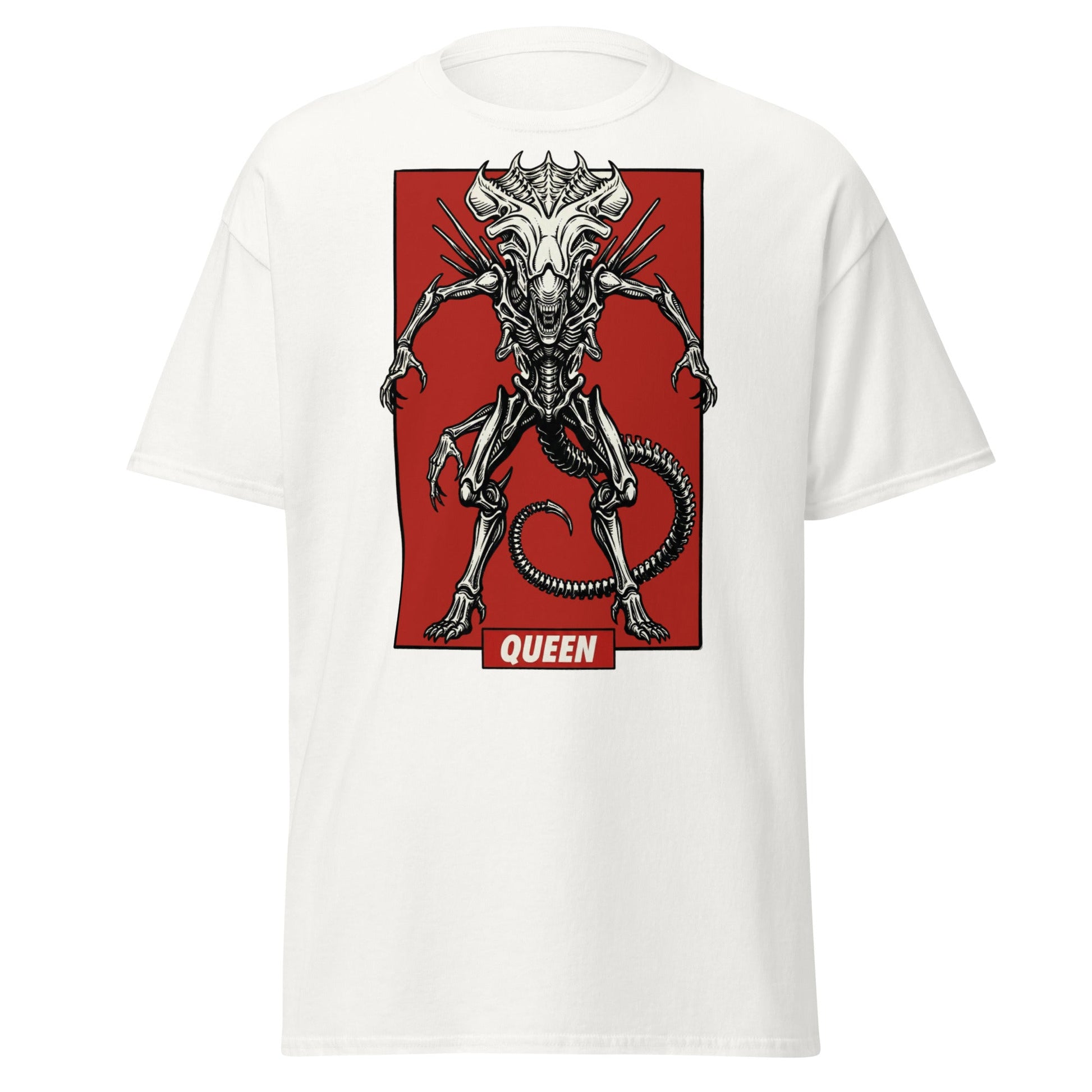 Xenomorph Queen T-Shirt - Sci - Fi Horror Alien Graphic Tee - White - T-Shirts Online
