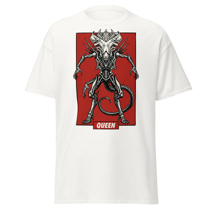 Xenomorph Queen T-Shirt - Sci - Fi Horror Alien Graphic Tee - White - T-Shirts Online