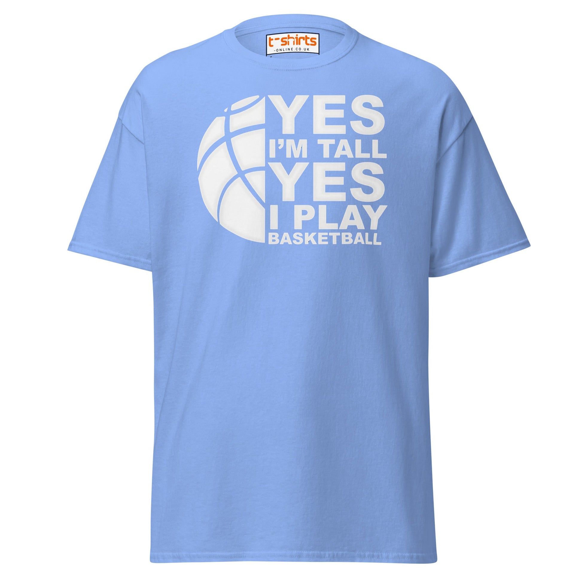 Yes I’m Tall Basketball T-Shirt | Funny Sports Tee - Carolina Blue - T-Shirts Online