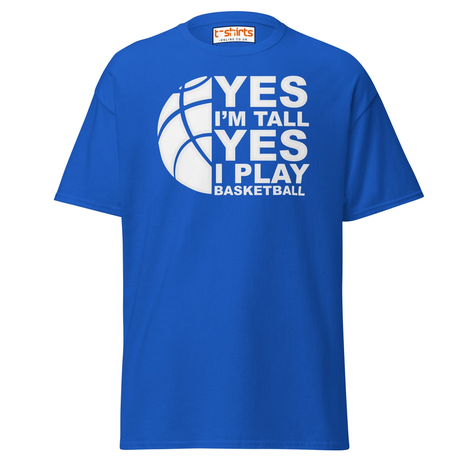 Yes I’m Tall Basketball T-Shirt | Funny Sports Tee - Royal - T-Shirts Online