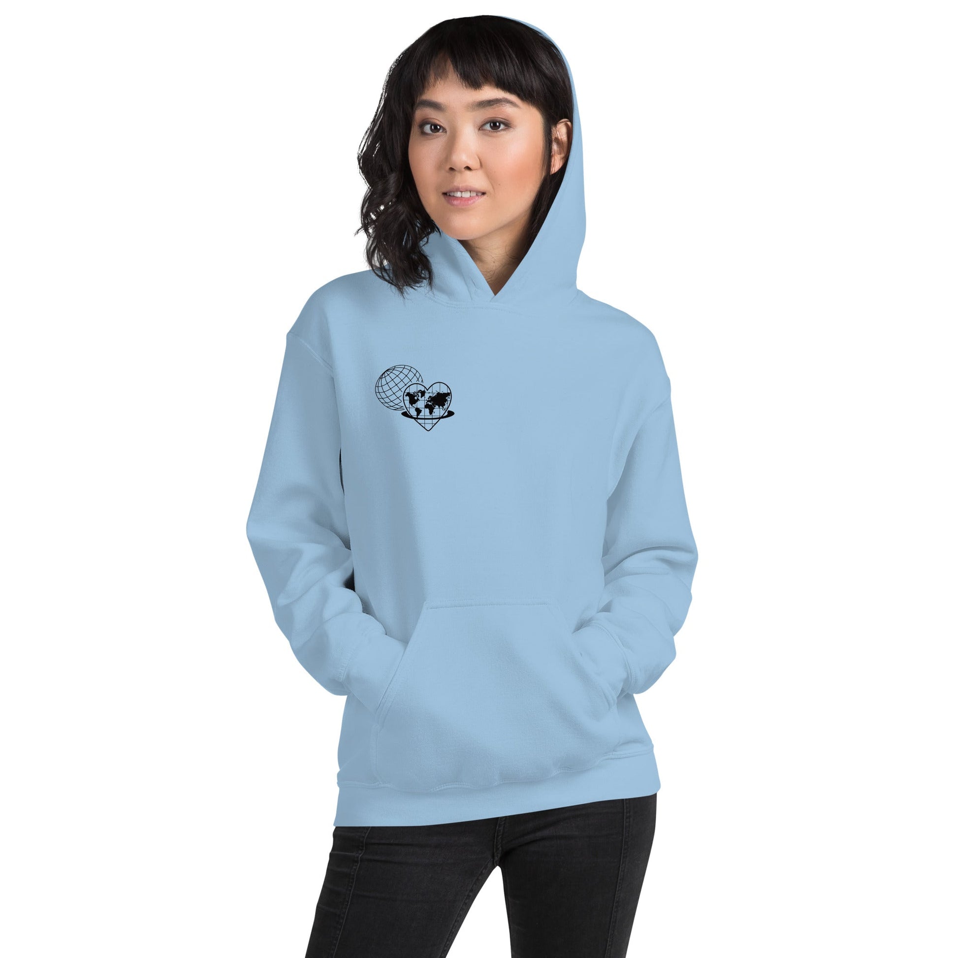You Are The World | Positivity Hoodie - Light Blue - T-Shirts Online