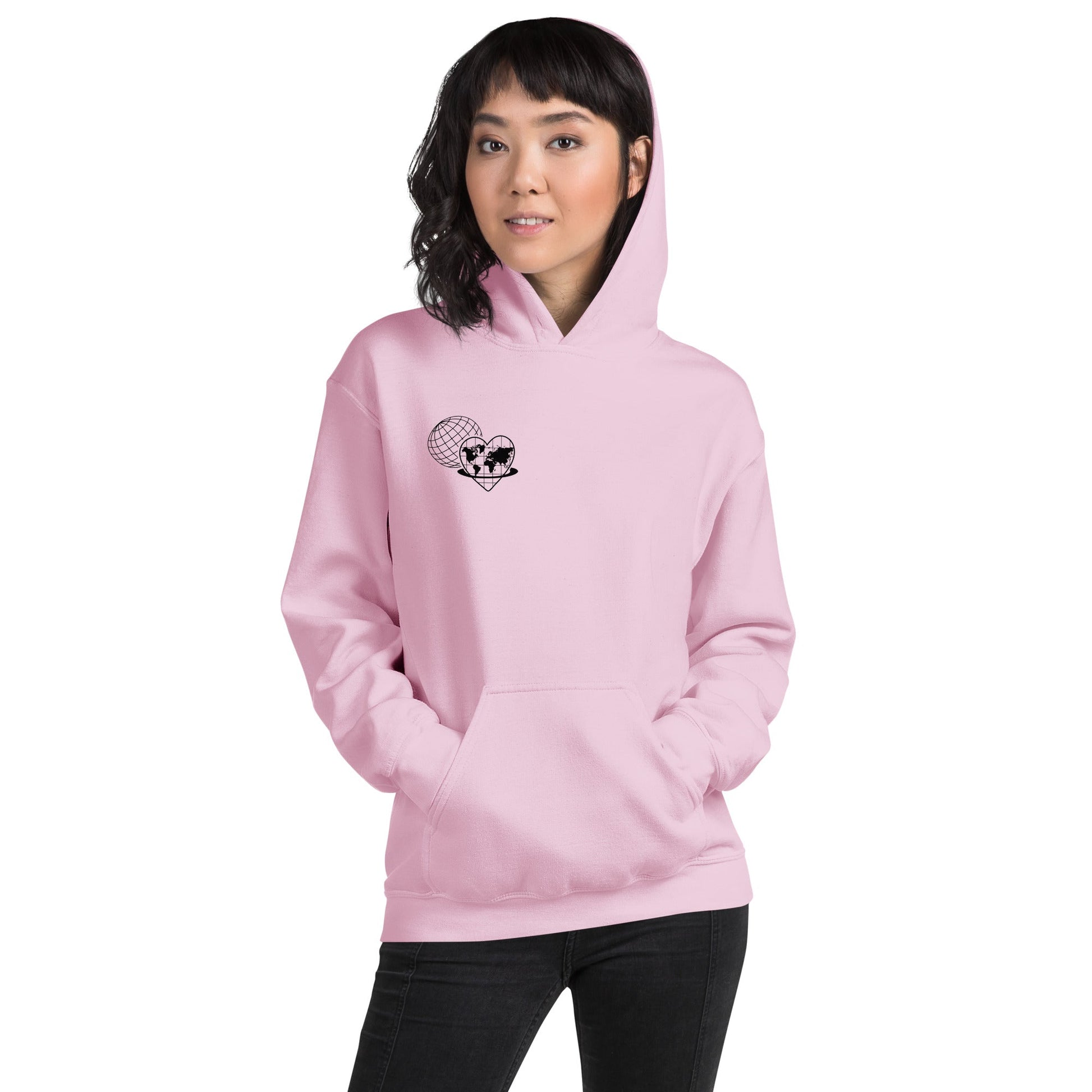 You Are The World | Positivity Hoodie - Light Pink - T-Shirts Online