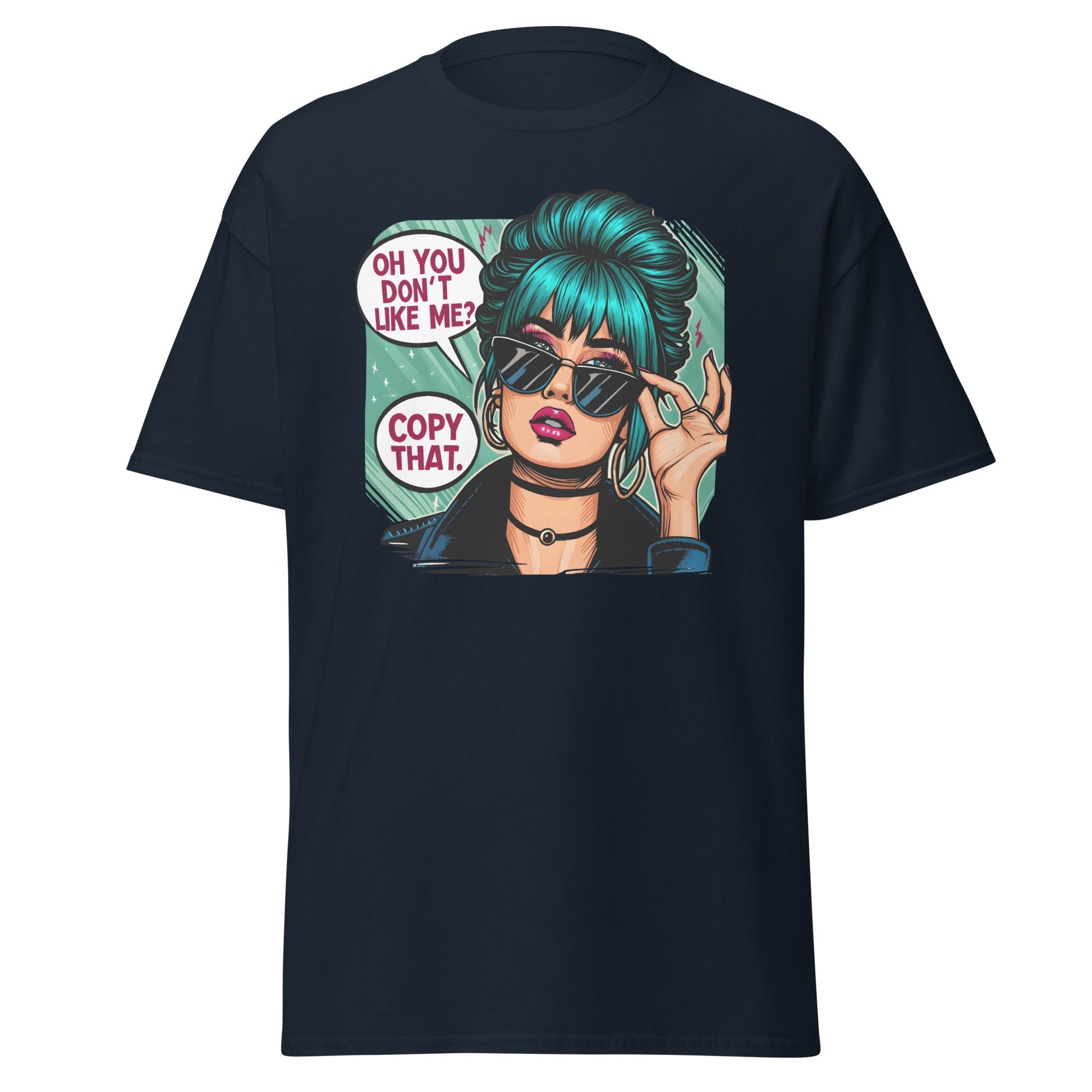 You Don't Like Me | Retro T-Shirt - Navy - T-Shirts Online