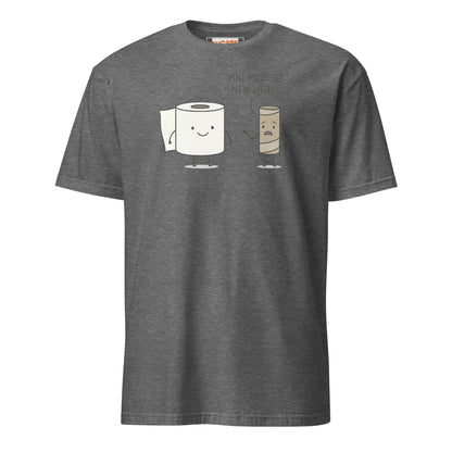 You Must Be New Here T-Shirt | Funny Toilet Tee - Graphite Heather - T-Shirts Online