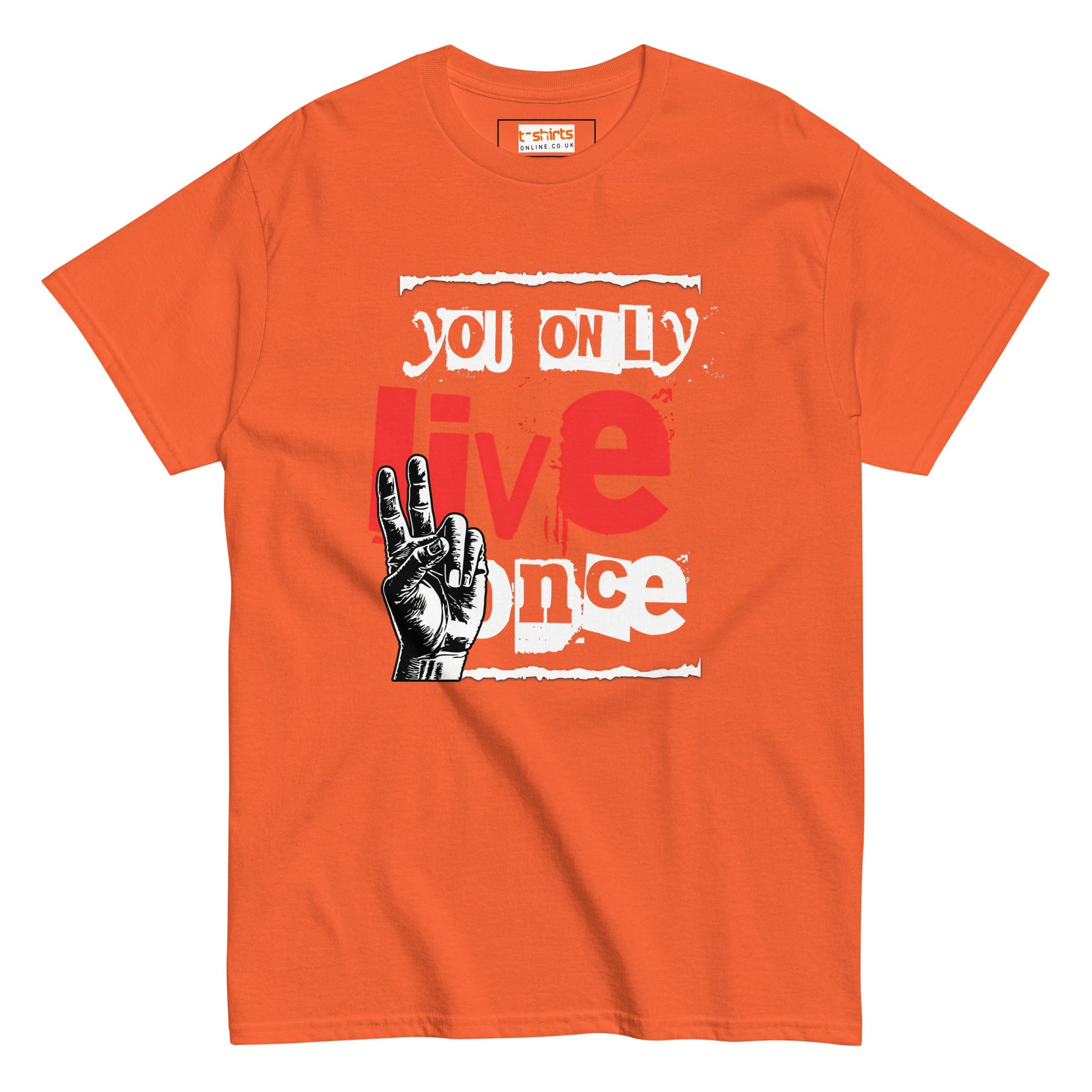 You Only Live Once | Graphic T-Shirt - Orange - T-Shirts Online