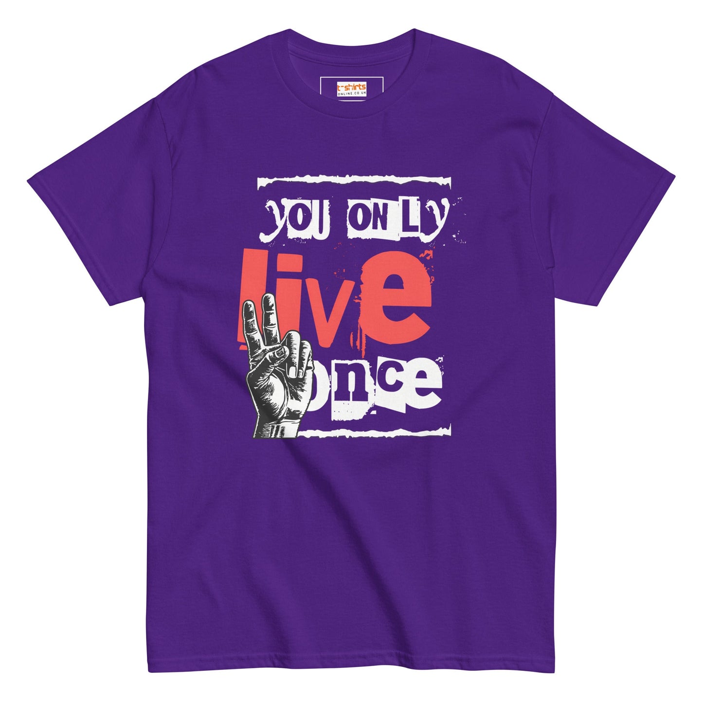 You Only Live Once | Graphic T-Shirt - Purple - T-Shirts Online