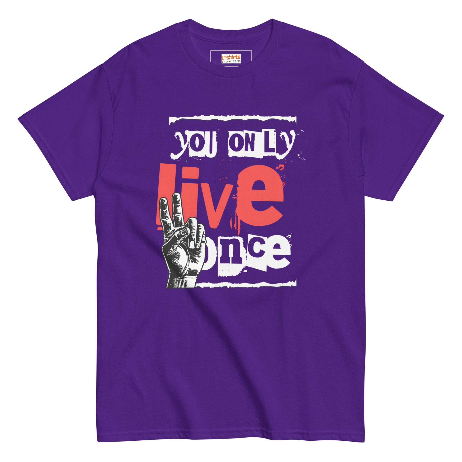 You Only Live Once | Graphic T-Shirt - Purple - T-Shirts Online