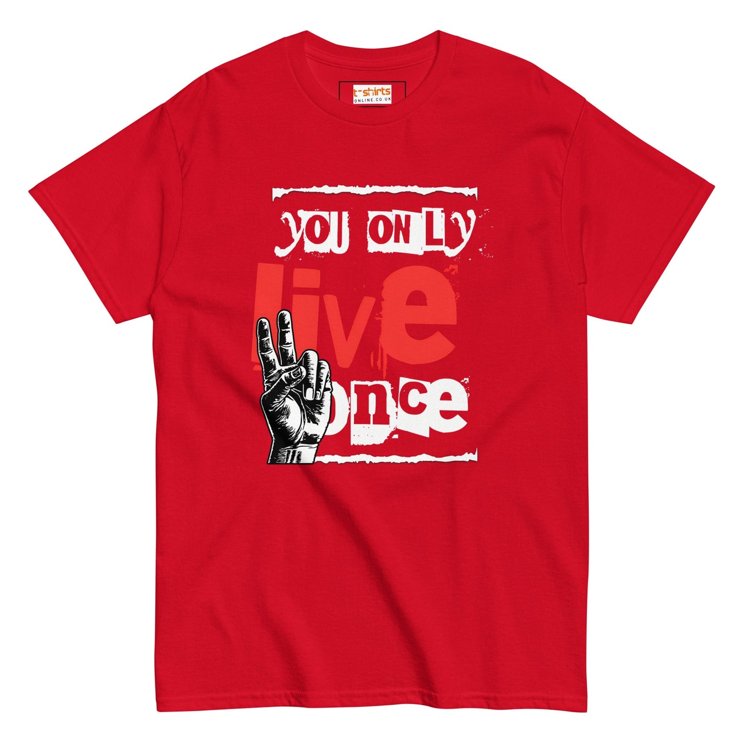 You Only Live Once | Graphic T-Shirt - Red - T-Shirts Online