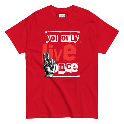 You Only Live Once | Graphic T-Shirt - Red - T-Shirts Online