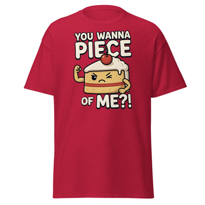 You Wanna Piece Of Me? Funny Cake Pun T-Shirt - Cardinal - T-Shirts Online