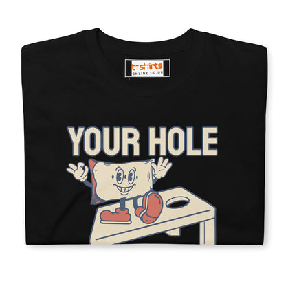 Your Hole is My Goal T-Shirt | Adult Humour Tee - Navy - T-Shirts Online
