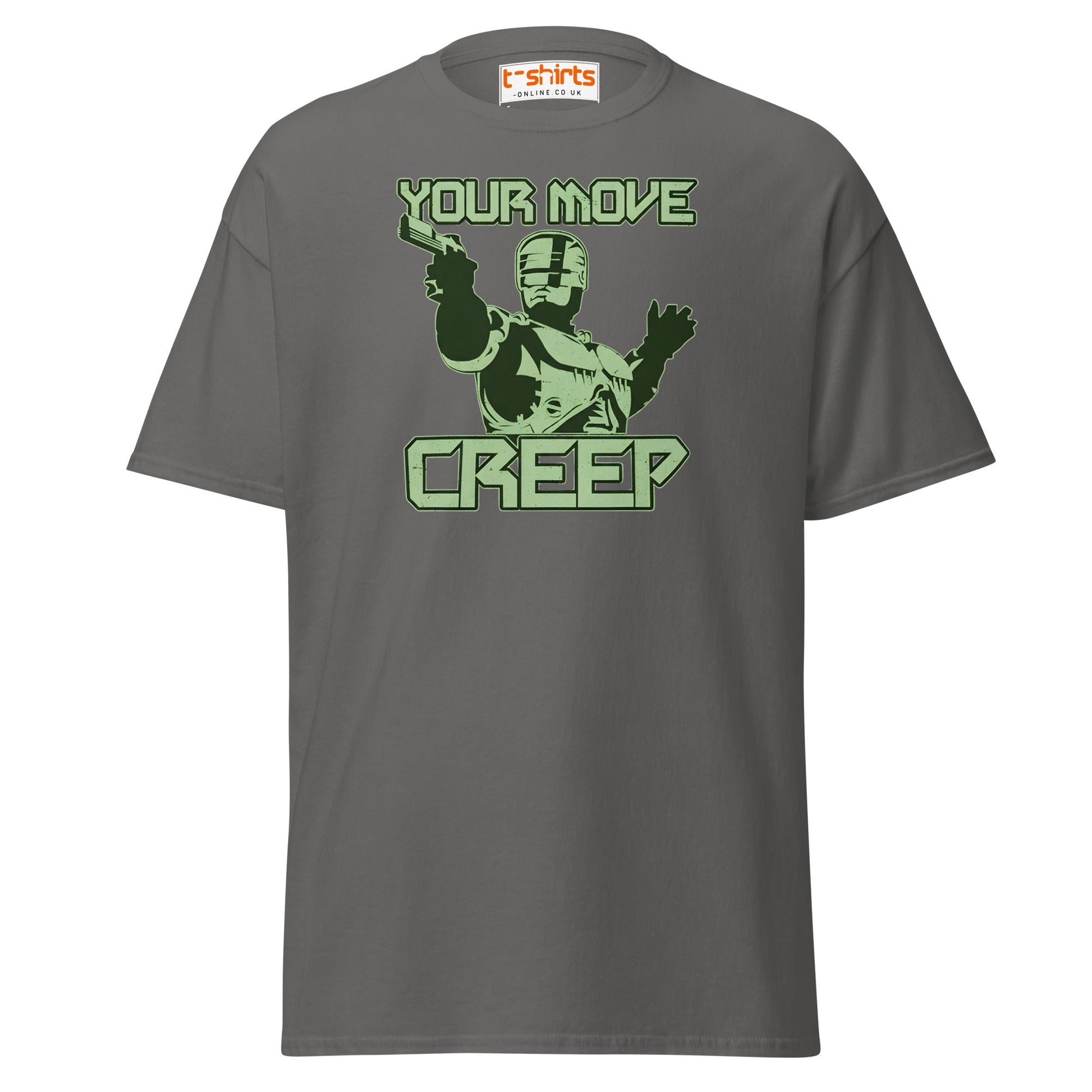 Your Move Creep Funny Robot T-Shirt - Charcoal - T-Shirts Online