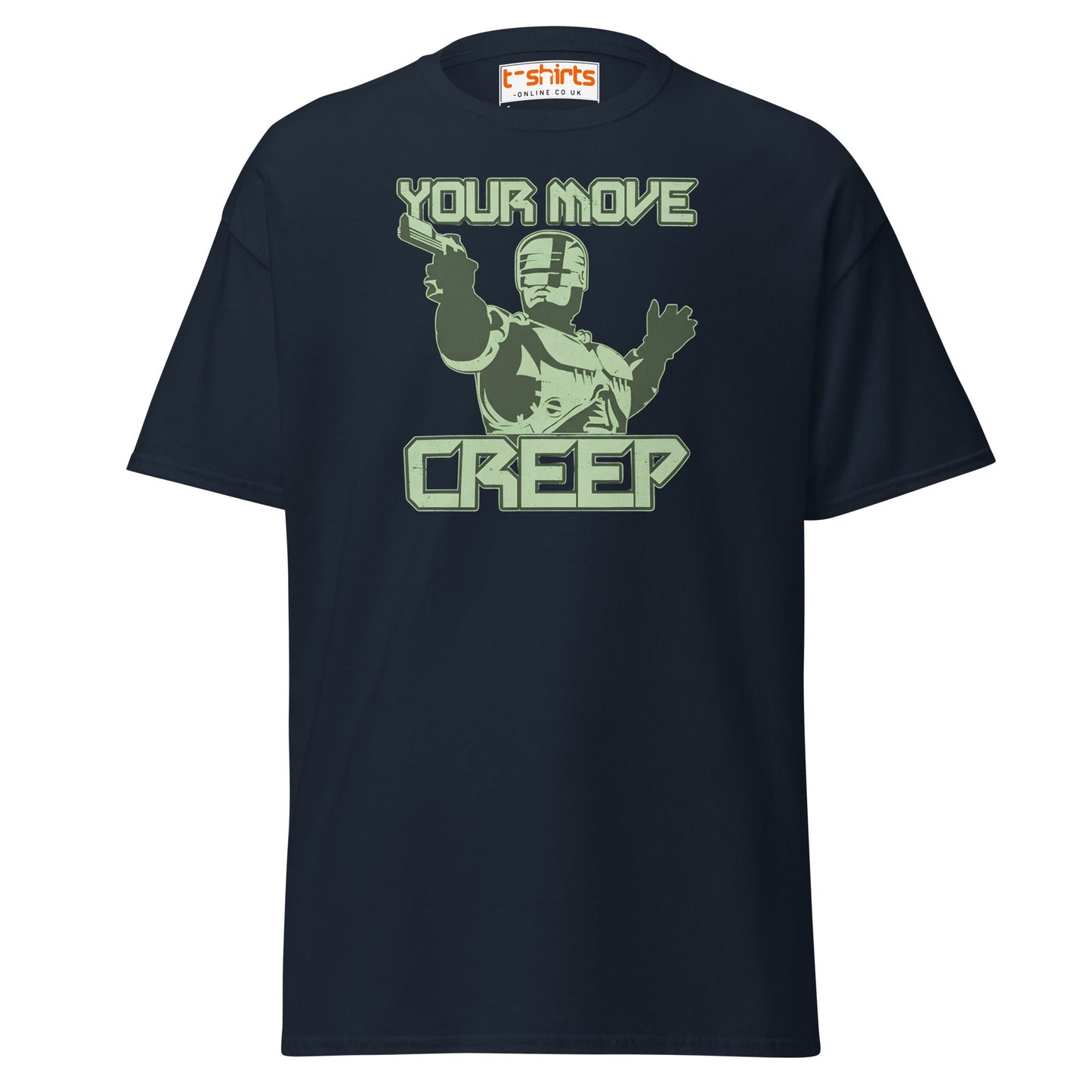 Your Move Creep Funny Robot T-Shirt - Navy - T-Shirts Online