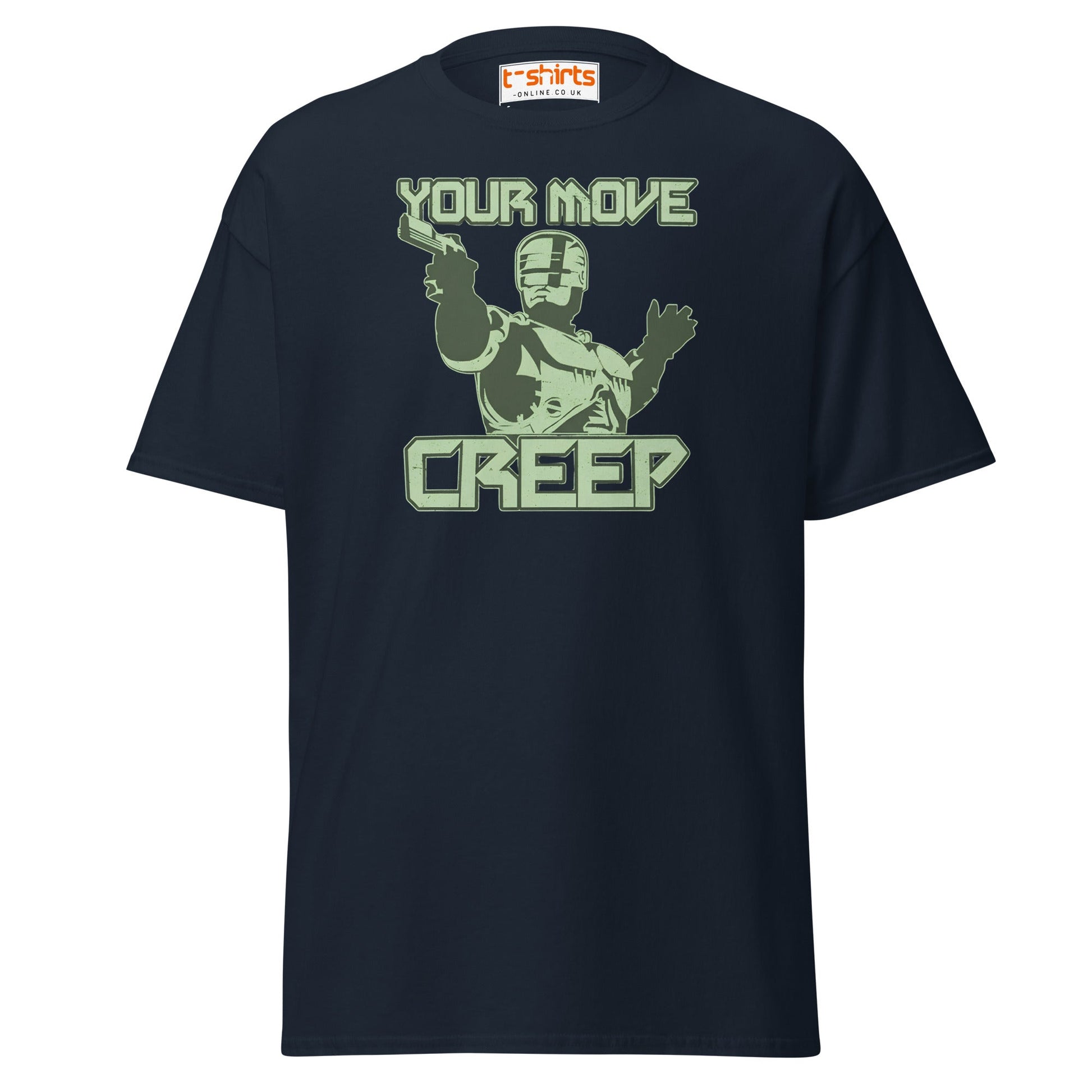 Your Move Creep Funny Robot T-Shirt - Navy - T-Shirts Online