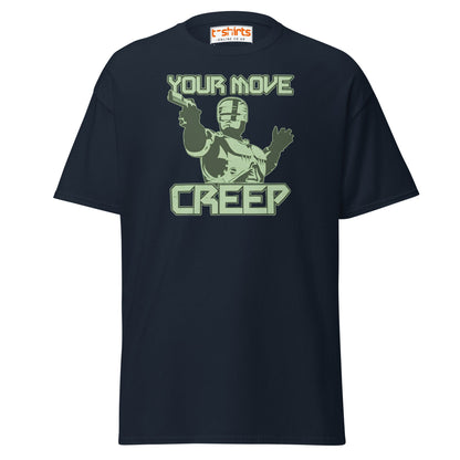 Your Move Creep Funny Robot T-Shirt - Navy - T-Shirts Online