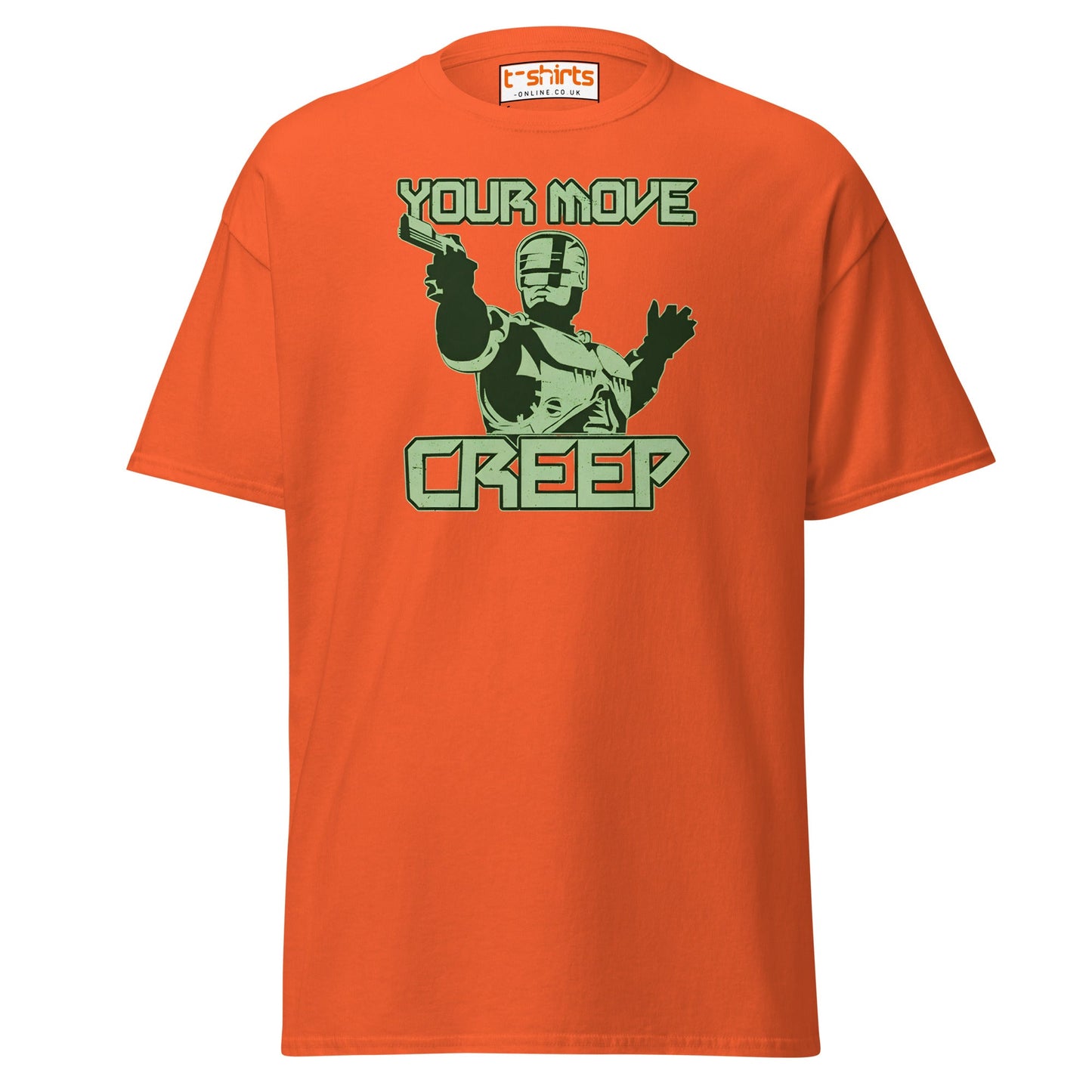 Your Move Creep Funny Robot T-Shirt - Orange - T-Shirts Online