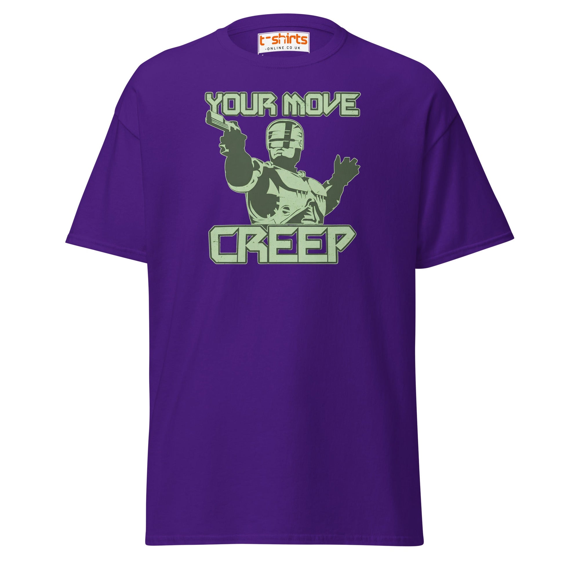 Your Move Creep Funny Robot T-Shirt - Purple - T-Shirts Online