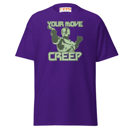 Your Move Creep Funny Robot T-Shirt - Purple - T-Shirts Online