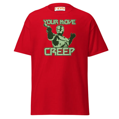 Your Move Creep Funny Robot T-Shirt - Red - T-Shirts Online