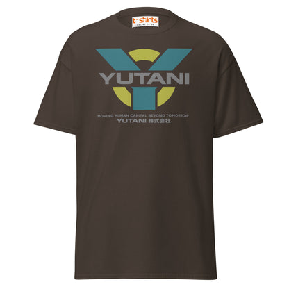 Yutani Corporation T-Shirt | Sci - Fi Parody Logo Tee - Dark Chocolate - T-Shirts Online