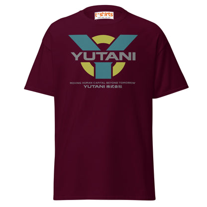 Yutani Corporation T-Shirt | Sci - Fi Parody Logo Tee - Maroon - T-Shirts Online