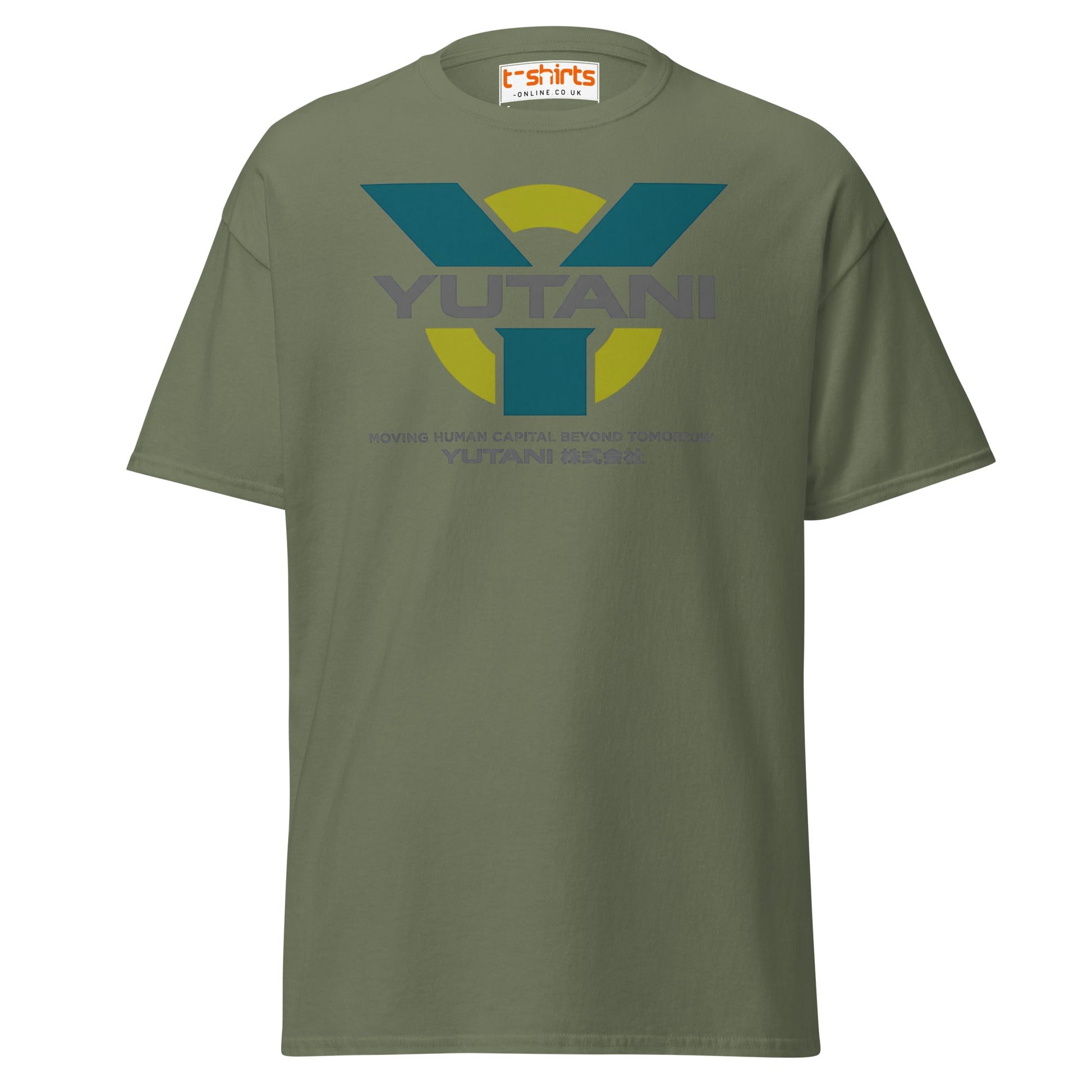 Yutani Corporation T-Shirt | Sci - Fi Parody Logo Tee - Military Green - T-Shirts Online