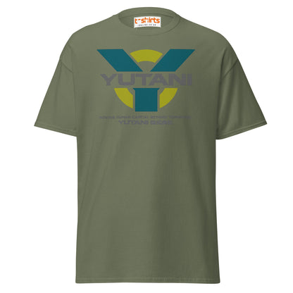 Yutani Corporation T-Shirt | Sci - Fi Parody Logo Tee - Military Green - T-Shirts Online