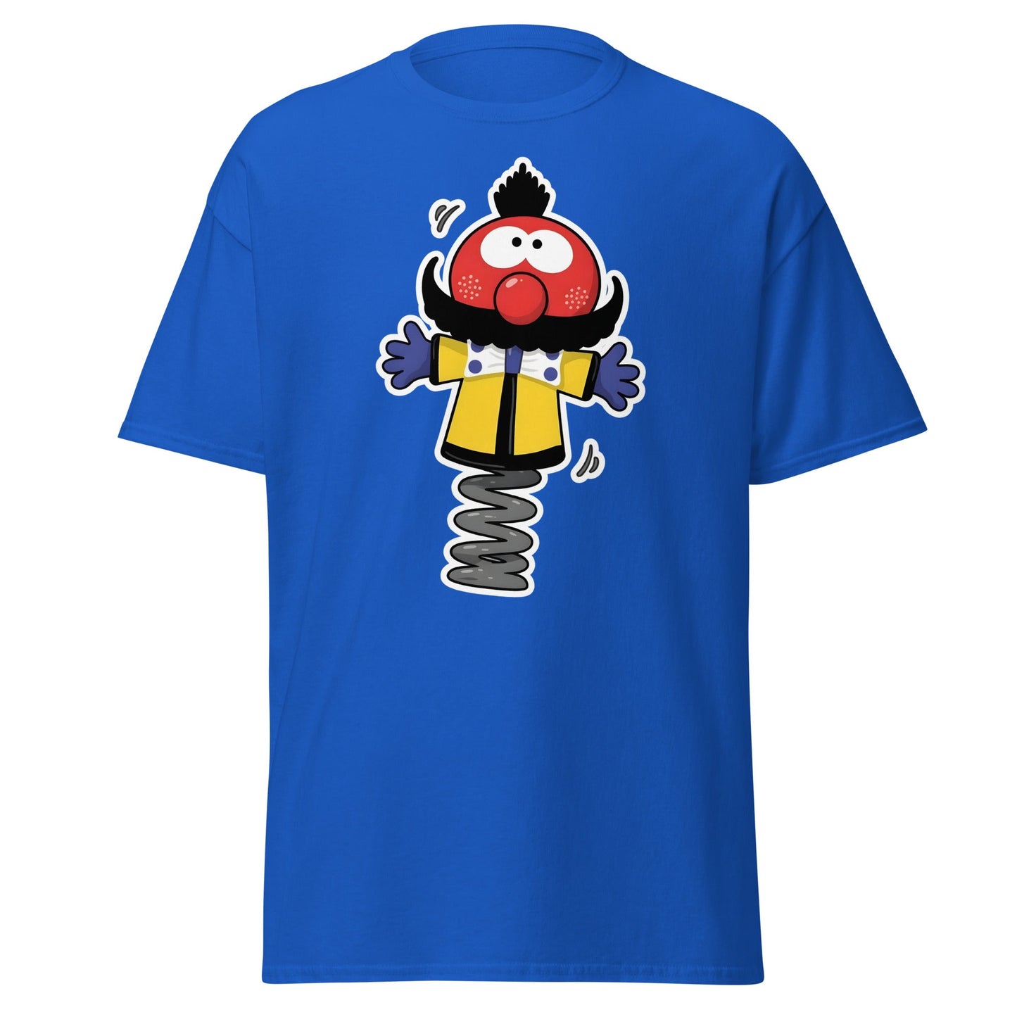 Zebedee Retro Fan T-Shirt | Magic Roundabout Inspired Tee - Royal - T-Shirts Online