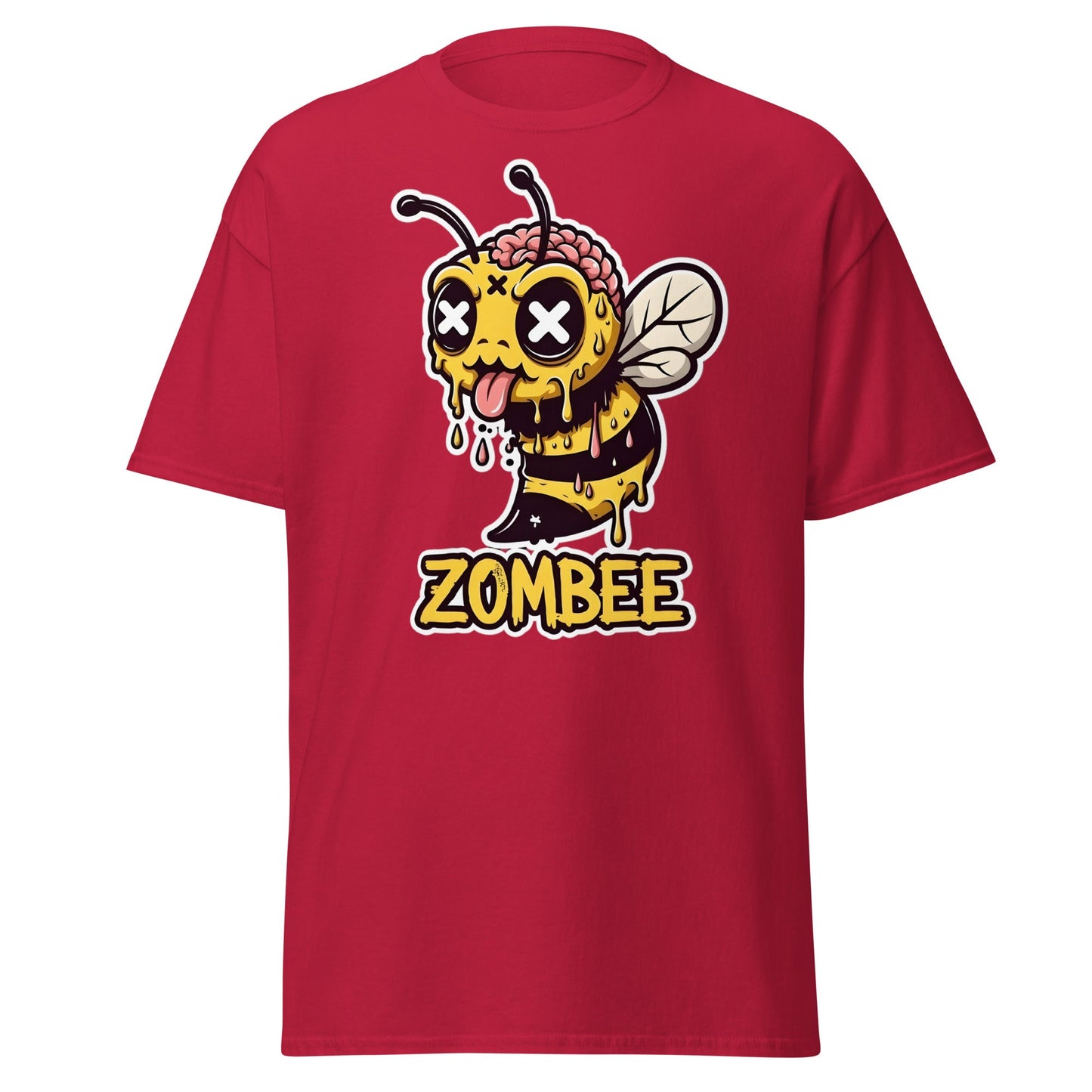 Zombee T-Shirt – Funny Zombie Bee Horror Pun Graphic Tee - Cardinal - T-Shirts Online