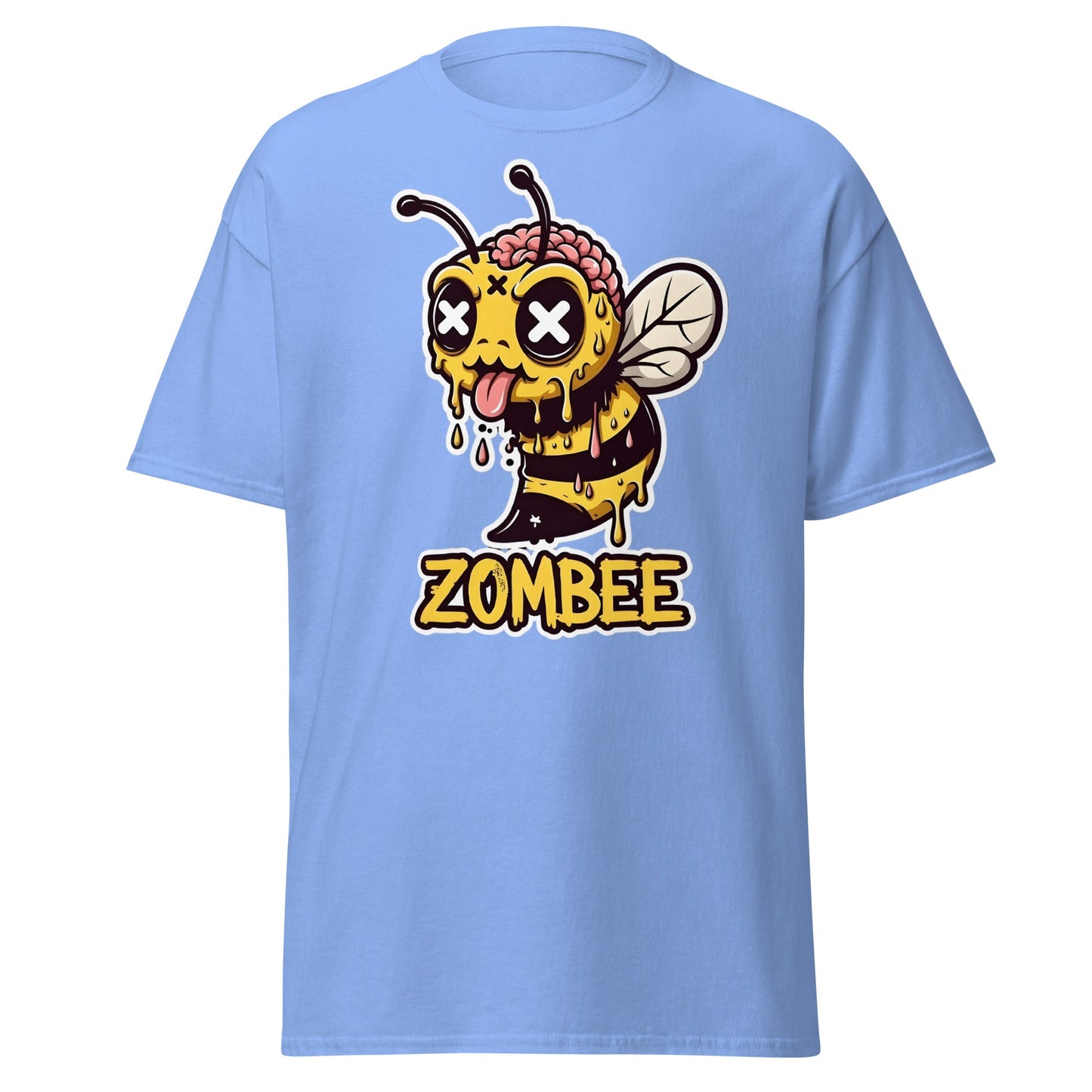 Zombee T-Shirt – Funny Zombie Bee Horror Pun Graphic Tee - Carolina Blue - T-Shirts Online