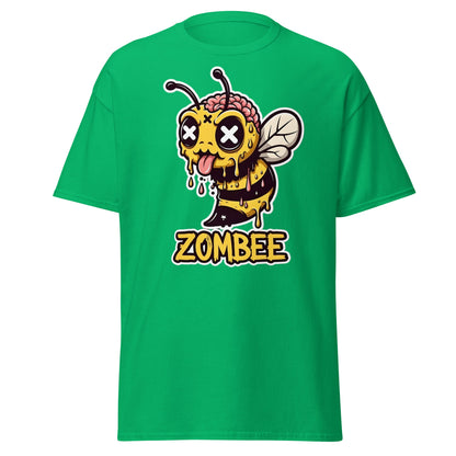 Zombee T-Shirt – Funny Zombie Bee Horror Pun Graphic Tee - Irish Green - T-Shirts Online