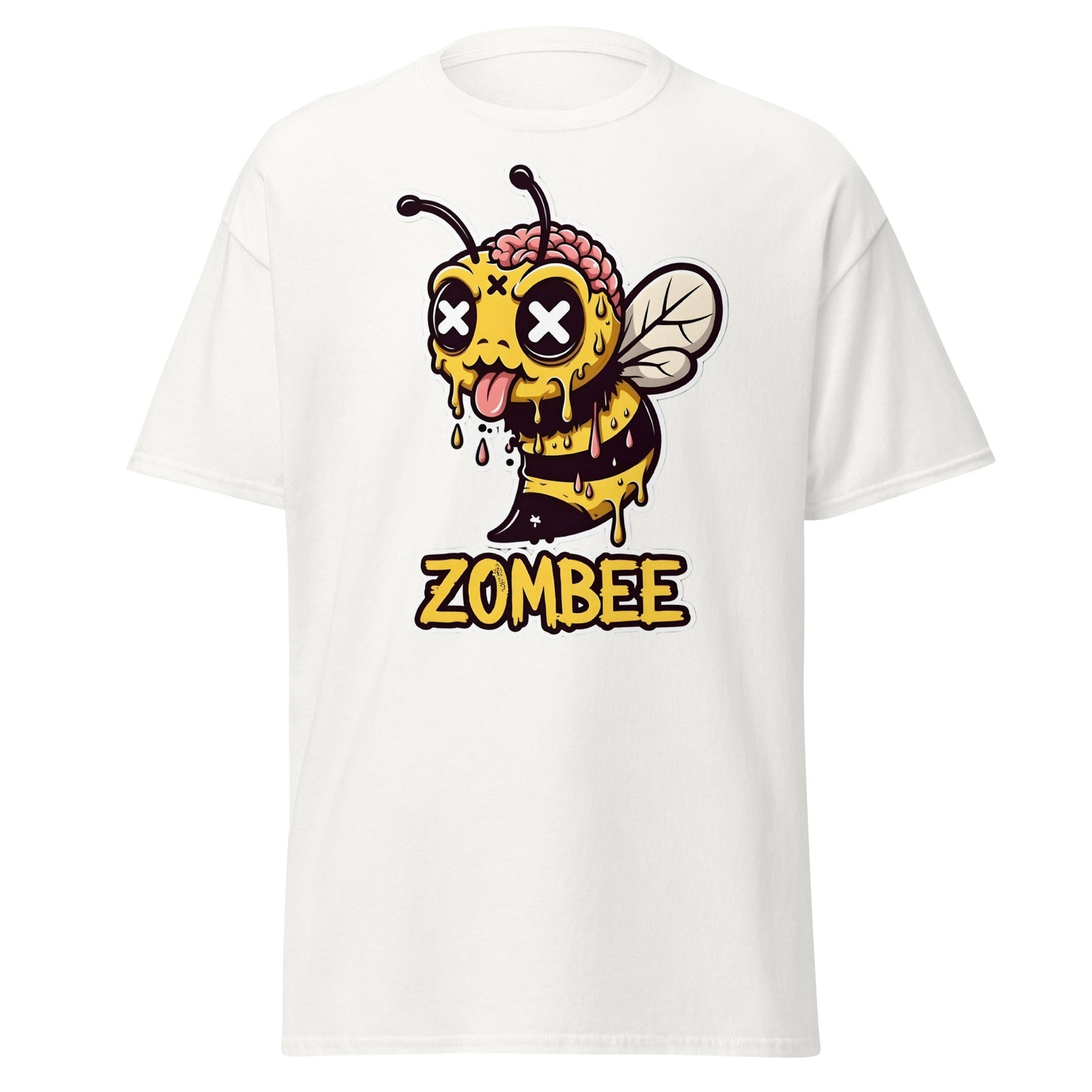 Zombee T-Shirt – Funny Zombie Bee Horror Pun Graphic Tee - White - T-Shirts Online