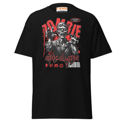 Zombie Apocalypse Halloween T-Shirt - Black - T-Shirts Online