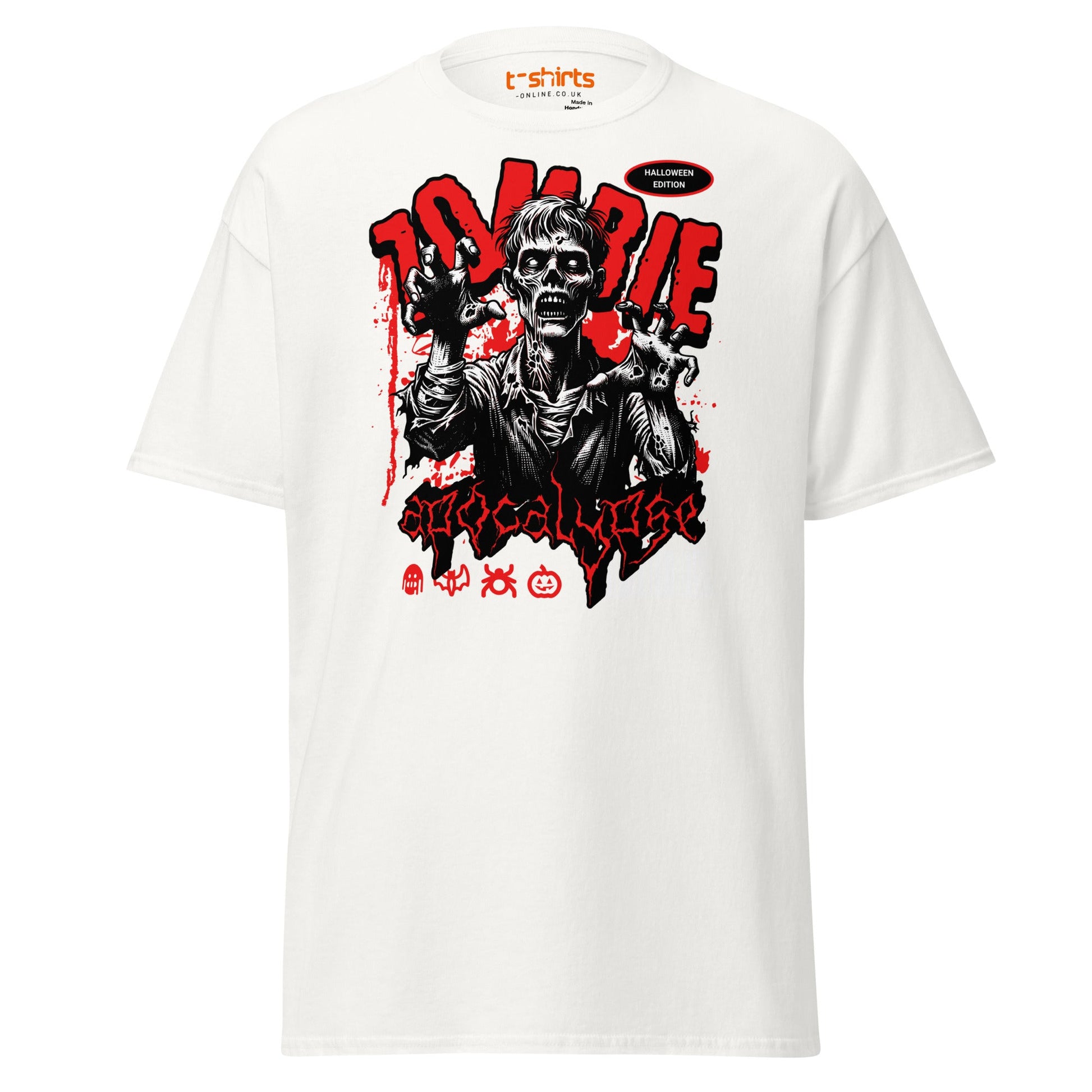Zombie Apocalypse Halloween T-Shirt - White - T-Shirts Online