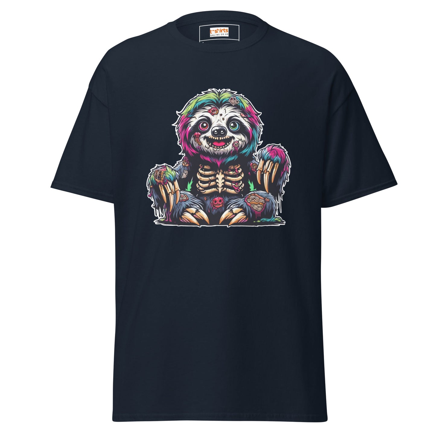 Zombie Sloth | Sloth T-Shirt - Navy - T-Shirts Online