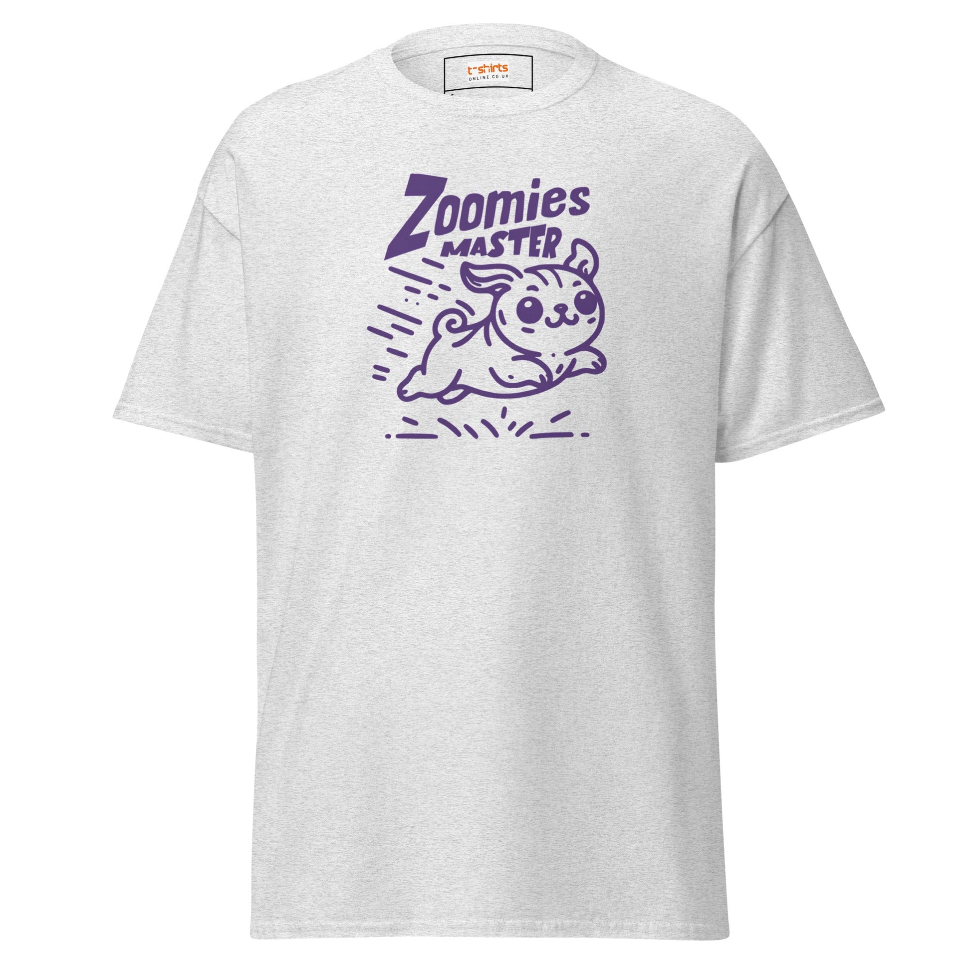 Zoomies Master | Bold Dog T-Shirt - Ash - T-Shirts Online