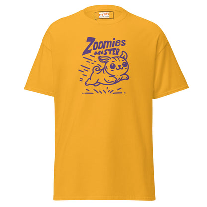 Zoomies Master | Bold Dog T-Shirt - Gold - T-Shirts Online
